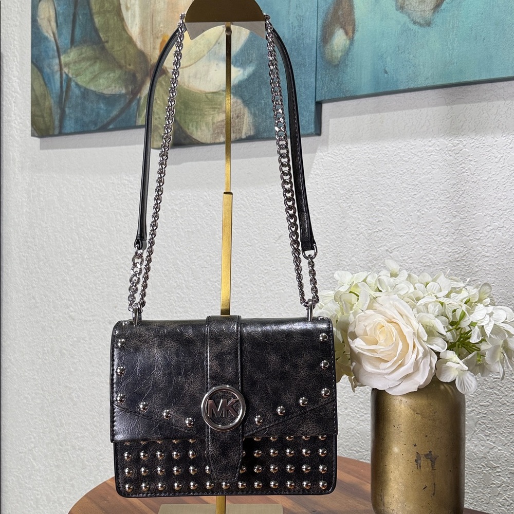 Michael Kors Greenwich Women Small Black Crossbody Shoulder Bag  NWT